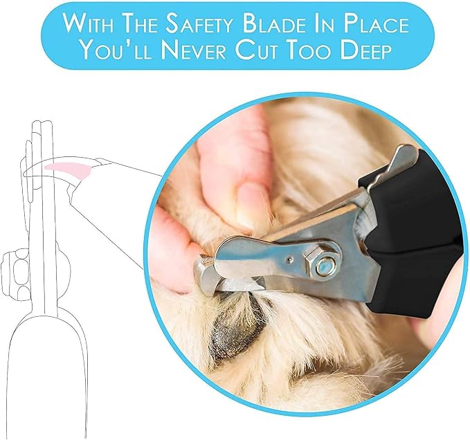 Candure Dog Nail Clippers and Trimmer with Safety Guard to Avoid Over-Cutting Toe Nails, Professional Grooming Pet Nail Clipper with Nail File for Small, Medium & Large Breeds | Pet Dog and Cat Nail Clipper