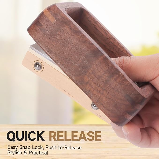 Solid American Black Walnut Picture Frame 5x7 4x6, Natural Wood Tabletop Photo Frame with Decorative Joinery Corners, Horizontal or Vertical Display (Walnut, For 5x7 / 4x6 Photo)