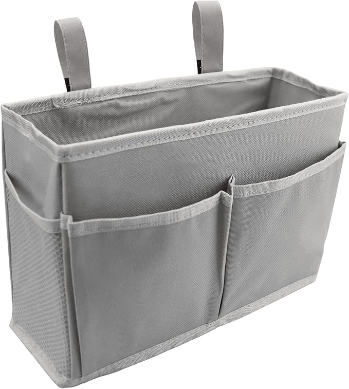 Sugaroom Bedside Storage Caddy, Bunk Bed Organizer Bed Storage Pocket Bedside Organizer Hanging Bed Storage Caddy for College Dorm Room, Hospital Bed Rails, Baby Bed, Camp