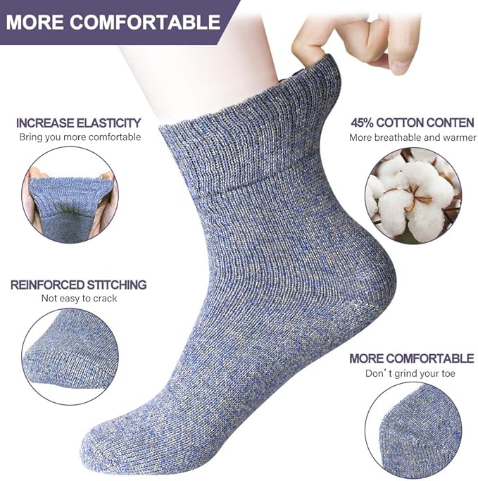 besky Warm Socks for Women Cozy Fuzzy Winter Socks
