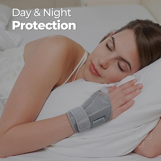 New Upgraded Thumb Spica Splint, Comfortable Thumb Brace for Right & Left Hand, Universal Size Thumb Support for Arthritis, Tenosynovitis, CMC Joint Repetitive Injuries (Grey)