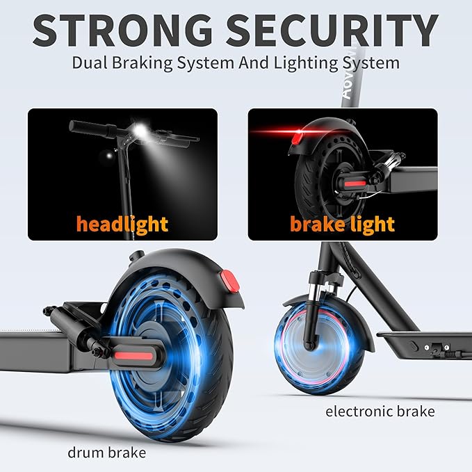 Electric Scooter for Adults, Folding E Scooter with 350W/500W Motor 16-24 Mph Top Speed, Max 15-60 Miles Long Range, 6.5''/8.5''/10''/14'' Solid Tires Commuting Scooters, Dual Brakes, APP