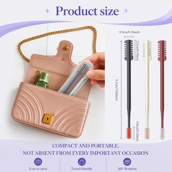 2026 Upgraded 2-in-1 Nasal Hair Cutter, 360° Rotating Double-Sided Blade, Washable Portable Grooming Tool for Men & Women, Travel Essential, (3Pack-Multicolor)