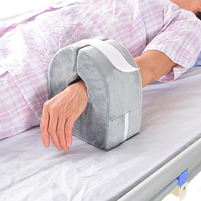 Foot Elevation Pillow Heel Protector for Pressure Sores Ulcer Foot Wedge Support Elevator Ankle Pillow Anti Bed Sore Pad Relieve Cushion Leg Rest for Elderly Bedridden Patients (Grey 1 * Pcs)