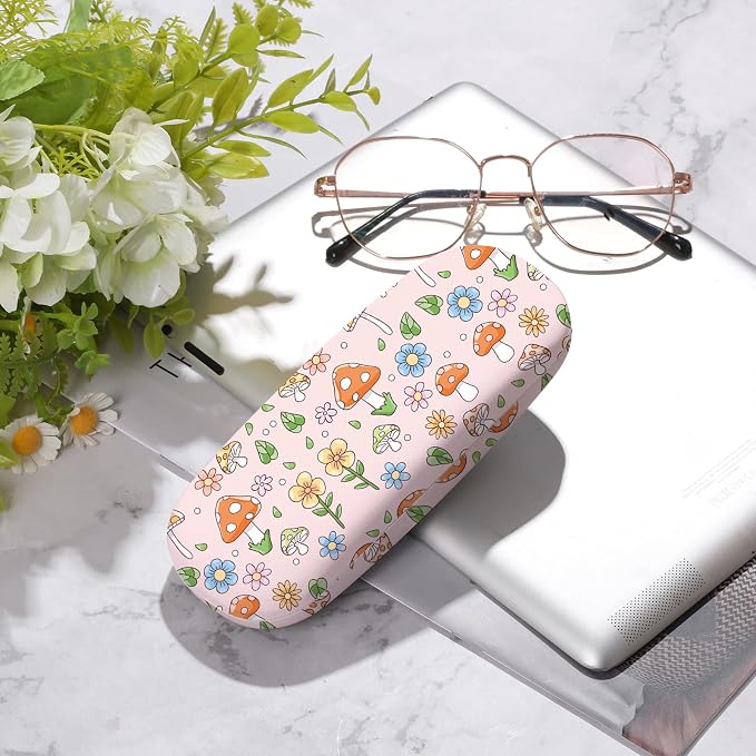 Glasses Case Hard Shell,Portable Protective Eyeglasses Case, Eyeglass Holder Box with Cleaning Cloth, for men women