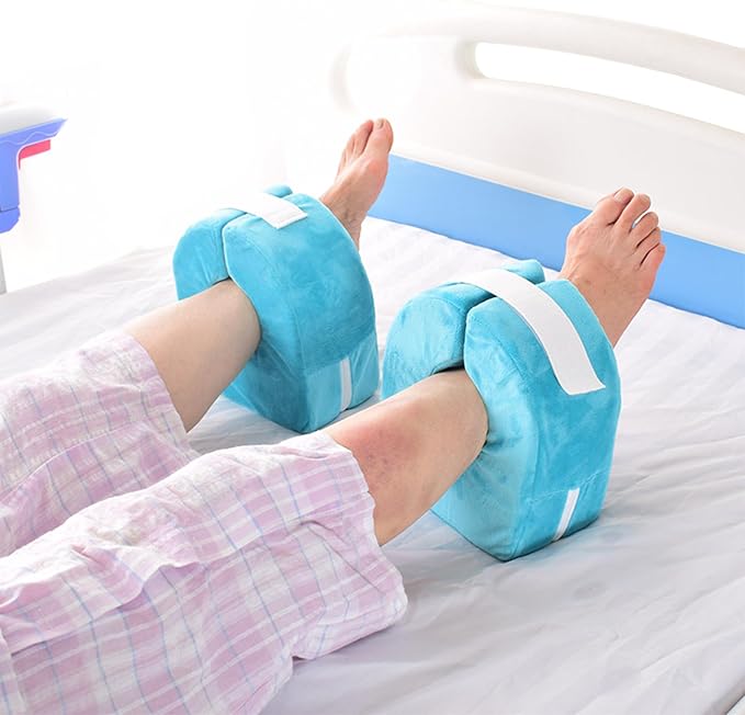 Adult Bed Sore Pads Wedge Foot Support Pillow Pressure Ulcer Ankle Protector Ring Foot Rest Pillows Bedridden Patient Elderly Heel Cushion Sleeping Elevated Foam Pad Leg Post Surgery Recovery Pillow