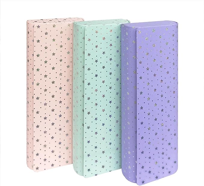 HSYMQ 3PCS Glasses Case, Eyeglasses Case Hard Shell, Reading Hard Glasses Cases for Women Men