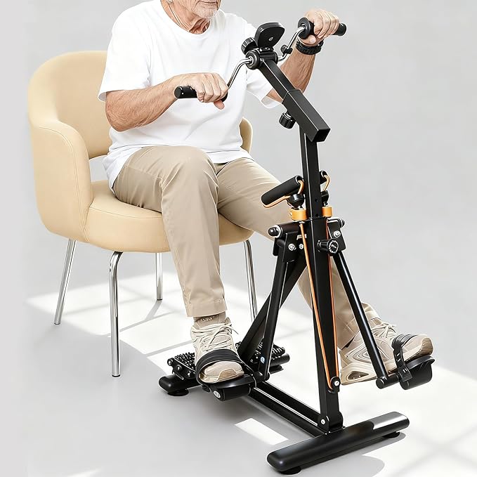 Arm and Leg Exercise Pedal Machine for Seniors, Seated Rehabilitation Bike for Physical Therapy, Elderly Stroke Recovery & Mobility Training Equipment