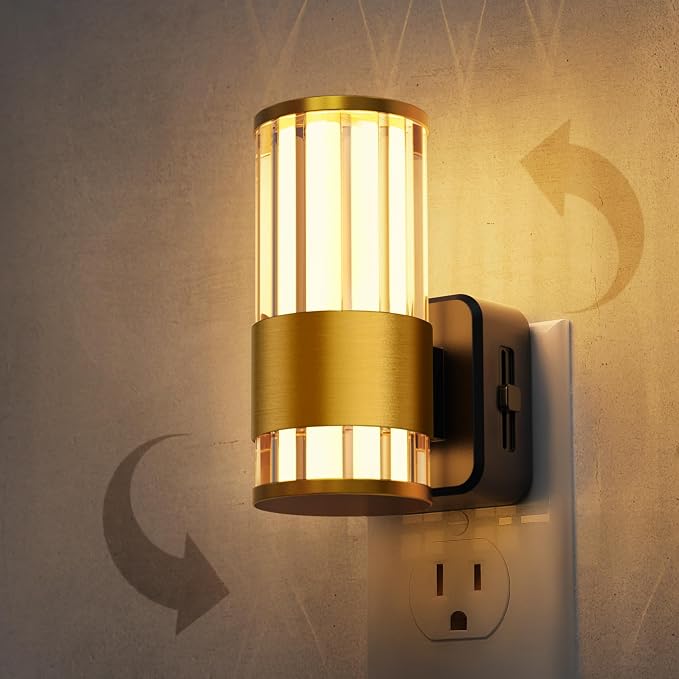 L LOHAS LED Night Light, Automatic Night Lights Plug into Wall | 0-100LM Adjustable Brightness LED Night Light, Dimmable Night Lights Plug in, Auto Light Sensor, Bedroom Hallway Home Decor