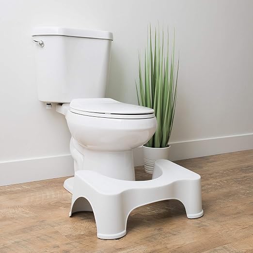 Squatty Potty Oslo Folding Bamboo Toilet Stool – 7 Inches,Collapsible Bathroom Stool for Kids and Adults – Brown,Portable and Space-Saving,(Pack of 4)