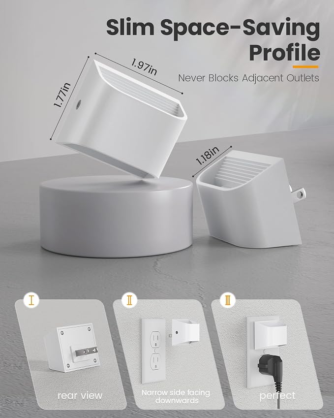 NIORSUN Plug in Night Light, Auto Brightness Sensor Night Light, 3000K Warm White, Ultra-Slim Wall Light for Hallway Bathroom Bedroom Stairs, White, 10 Pack
