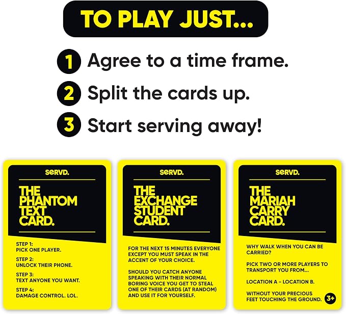 Hasbro SERVD Friends Edition Party Game – Hilarious Real-Life Card Game for Adults – Inject Fun and Strategy into Time with Friends – 2-10 Players – Ages 17+
