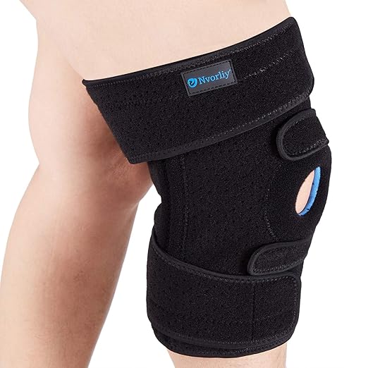 Nvorliy Knee Brace for Women Plus Size for Knee Pain (XL-8XL) - Extra Large Knee Brace with Side Stabilizers for Arthritis, Meniscus Tear, Knee Pain Relief, ACL, LCL, MCL (3XL/4XL, Black)