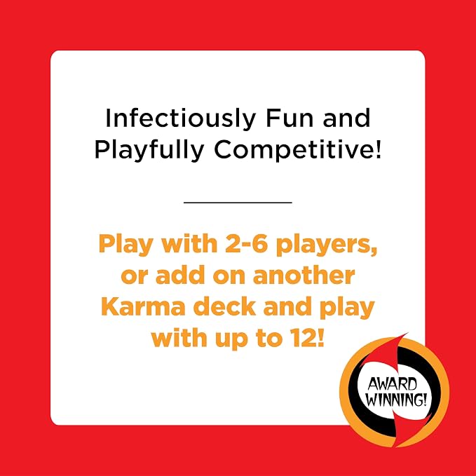 KARMA Playing Card Games for Kids, Family Games Night, Travel Game | Award Winning, Family Game Night, Travel Games, Playing Cards, Screen-Free, Holiday Game