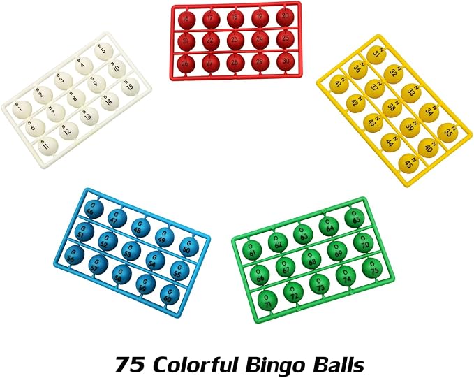 SEETOOOGAMES Deluxe Bingo Game Set - 8 Inch Metal Cage, 50 Paper Cards, 300 Colorful Clear Chips, Bingo Balls and Plastic Master Board, Great for Adults Large Groups, Familiy Games Nights Parties