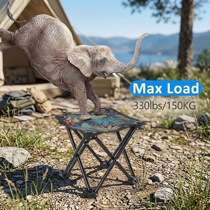 Foldable Walking Cane with Seat, Lightweight Portable Walking Stick Chair, 250LBS Load Bearing Travel Stool for Adults, for Hiking Camping Walking