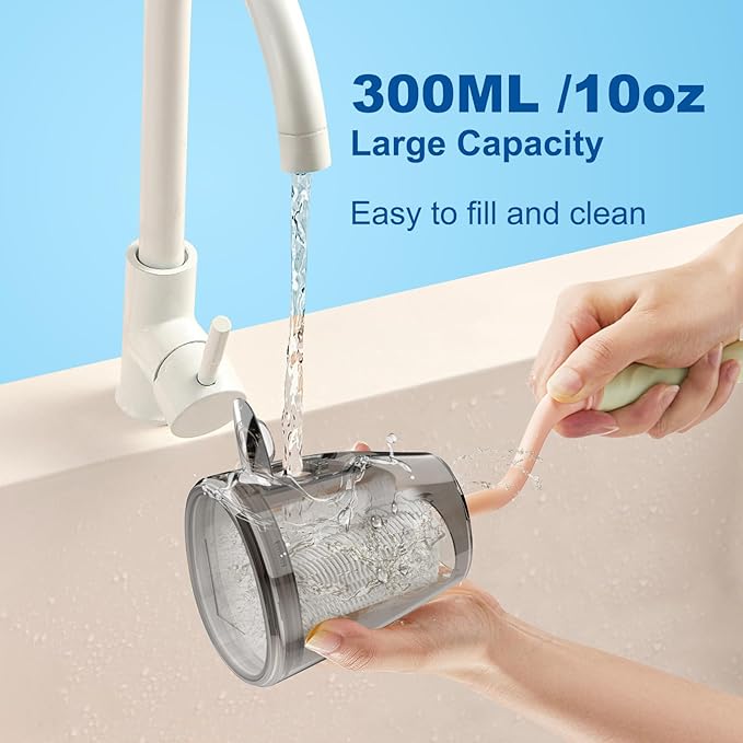 Water Flossers for Teeth, 300ML Cordless Oral Irrigator Rechargeable Dental Flosser Picks with 5 Modes 5 Jet Tips,IPX7 Waterproof Teeth Cleaner for Braces Gum Care, Home Travel Use