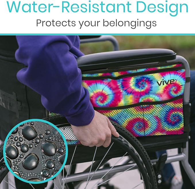 Vive Walker Bag - Accessories Wheelchair Basket Pouch (Water Resistant) - Seniors Caddy Accessory Attachment for Folding, Rolling Walkers - Carry Storage Carrier Tote - Lightweight, Universal Size
