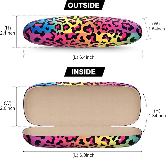 Eyeglasses Case, Hard Shell Protective Case for Glasses, Unisex for Women Men