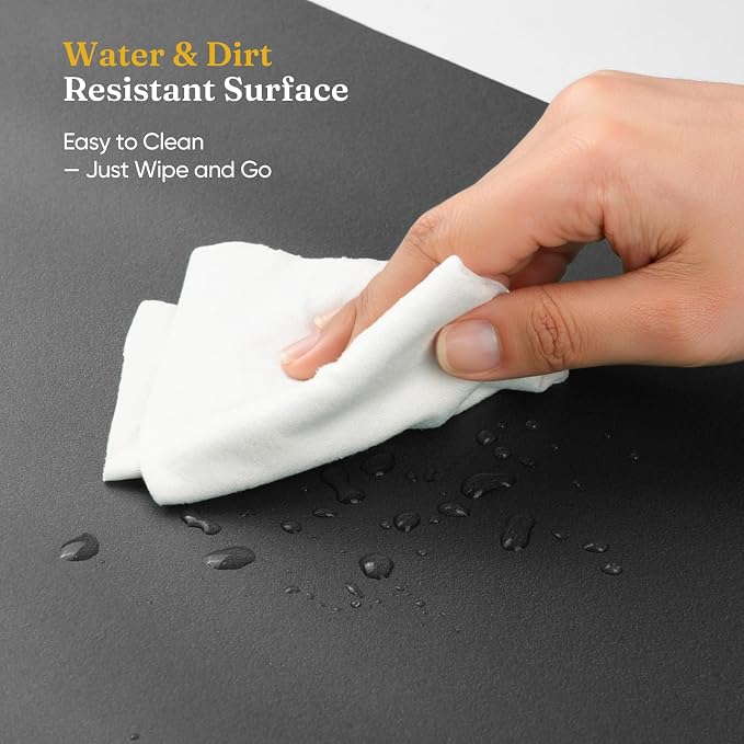 Grenebo 2-Pack Kneeling Pads, Extra Thick NBR, 17.3 x 11 x 1.6 in, Black | Soft NBR Foam Cushion for gardening kneeling pad use, Knee pad support for Gardening, Baby Bathing, Exercise and Work
