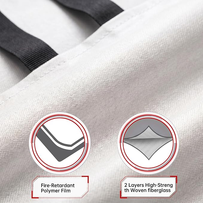 Fire Blanket | Prepared Fire Suppression | 40"x40" Fire Blankets Emergency for Home and Kitchen
