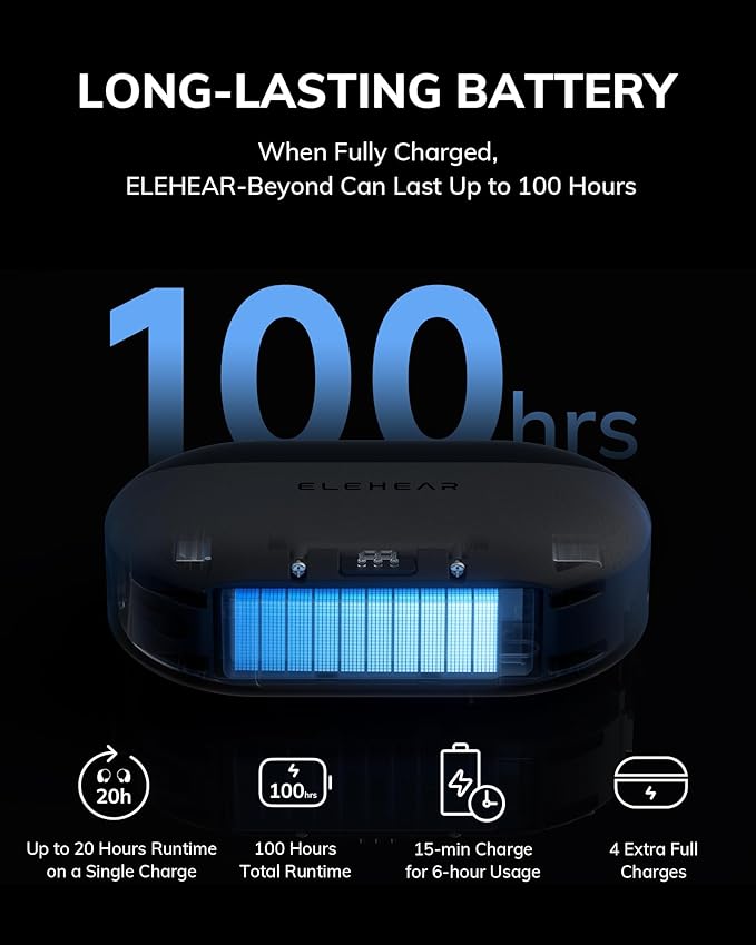ELEHEAR-Beyond Hearing Aids, OTC Rechargeable Bluetooth Hearing aids for Seniors and Adults with AI Noise Cancellation and Tinnitus Masking, Superior Sound Quality, Bluetooth 5.3 and App Control