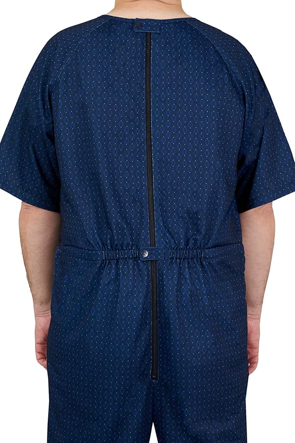 Ovidis Dementia Clothes - Alzheimers Anti-Strip Jumpsuit with Back-Zipper for Elderly Men - Bobby
