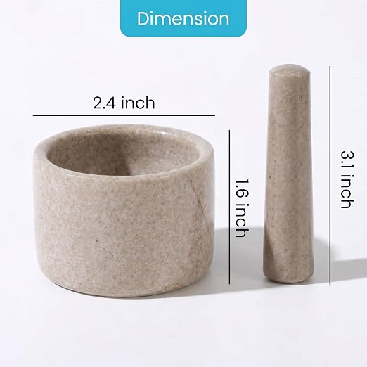 Marble Pill Crusher with Silicone Base – Blade-Free Mortar Pill Grinder for Seniors, Pets & Adults, Natural Stone Tablet Pulverizer for Easy Medicine Taking