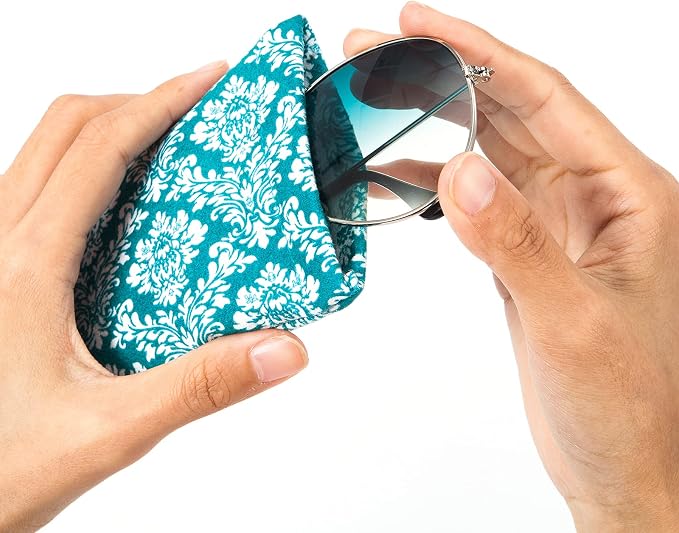 TRIUMPH VISION Eyeglass Case Glasses Case Soft Sunglass Pouch Sleeve 3 Pack | Slim Lightweight Alternative to Bulky Case, Leather Lined Protect Lens, Squeeze Easy to Use, Stylish Portable for Daily Use