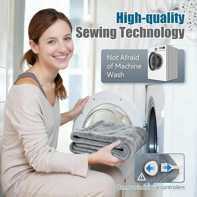 Weighted Heating Pad for Neck & Shoulders - 6 Heat Settings, 4 Timers, Auto Off - Electric Heating Pad for Back Pain Relief - Gift for Women/Men, Mom/Dad, Birthday, Christmas