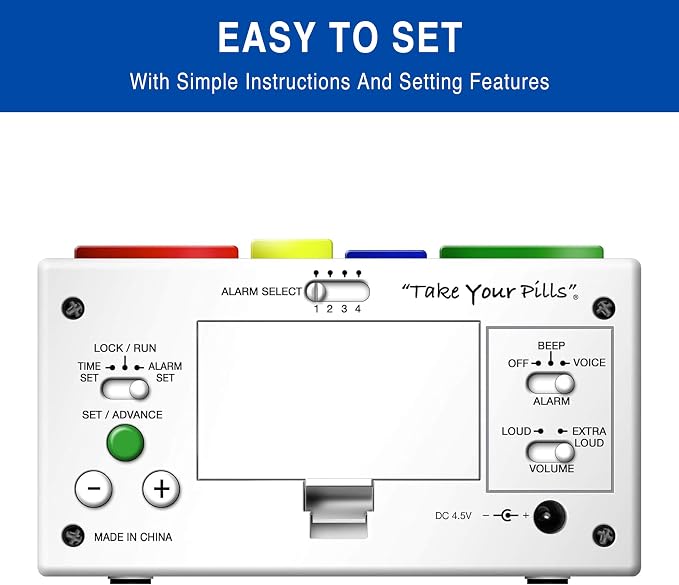 Digital Talking Medication Alarm Clock for Seniors