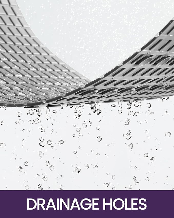 DEXI Bathtub Mat Non Slip, Extra Long 39x16, Suction Cups, Drain Holes, Machine Washable for Tub Shower Floor, Grey