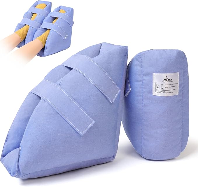 Heel Protectors Pillow for Pressure Sores - Adjustable Bed Sore Boot, Pressure Ulcer Cushion for Elderly Bedridden & Surgery Recovery (Ankle/Feet Support)