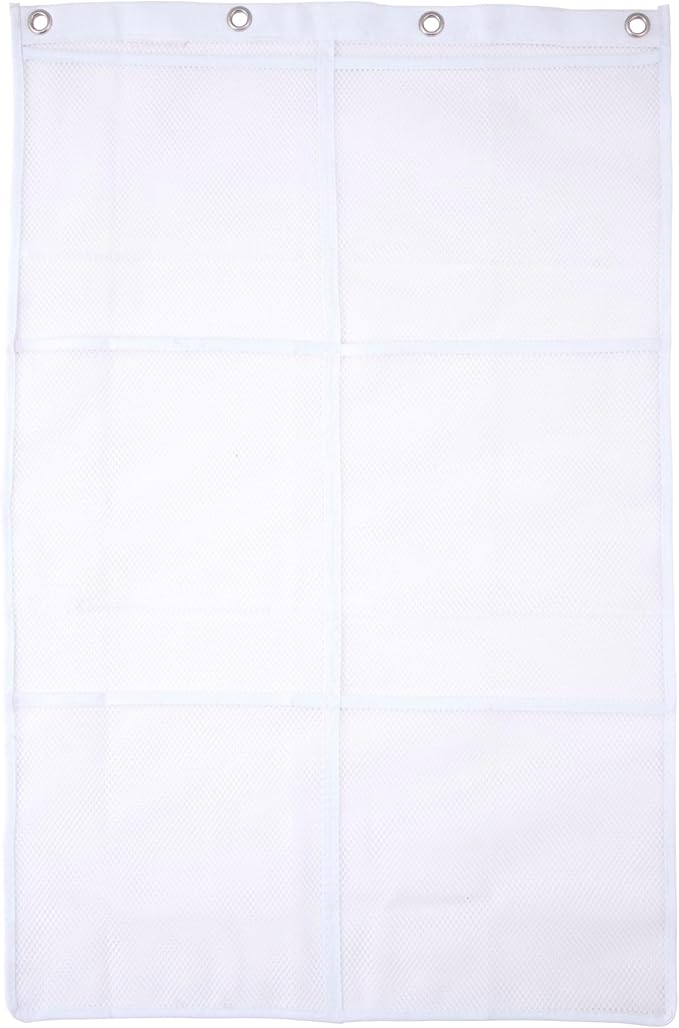 Kenney 6-Pocket Hanging Mesh Shower Organization Caddy, White