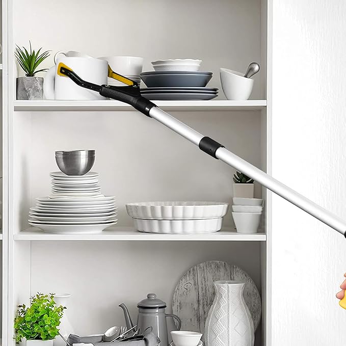 32" Foldable GrabRunner Reacher Grabber with Strong Magnetic Tip for Seniors, Disabled, After Surgery Recovery(Yellow)