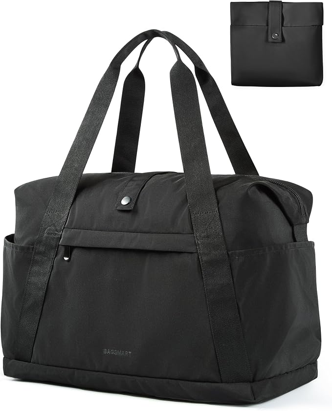 BAGSMART Personal Item Travel Bag For Spirit Airlines, 23L Lightweight Gym Bag for Women Foldable Duffle Bag Weekender Overnight Bag for Travel, Gym