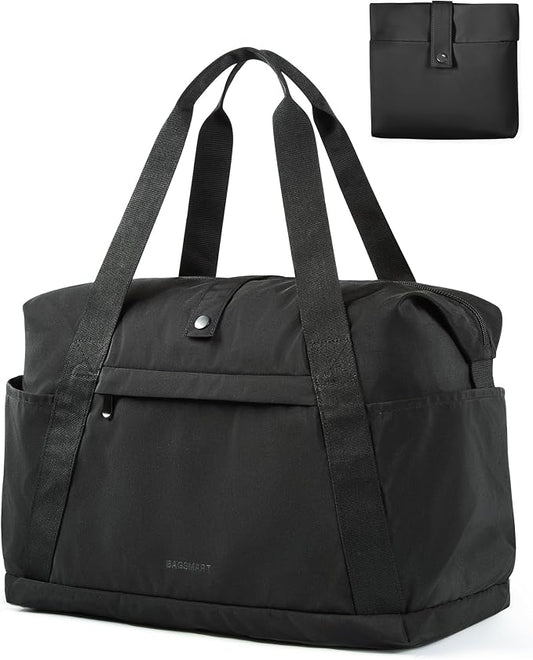 BAGSMART Personal Item Travel Bag For Spirit Airlines, 23L Lightweight Gym Bag for Women Foldable Duffle Bag Weekender Overnight Bag for Travel, Gym
