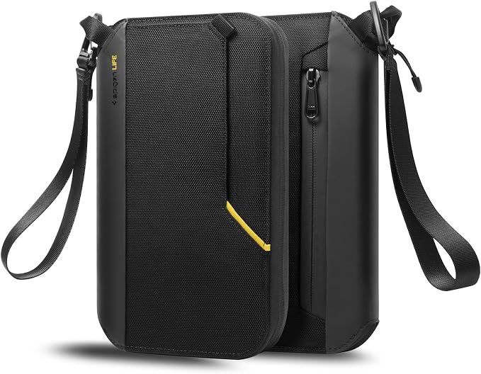 Spigen Life Passport Card Cover Holder, RFID Blocking | Travel Document Organizer, SIM Card Pin Included - Black