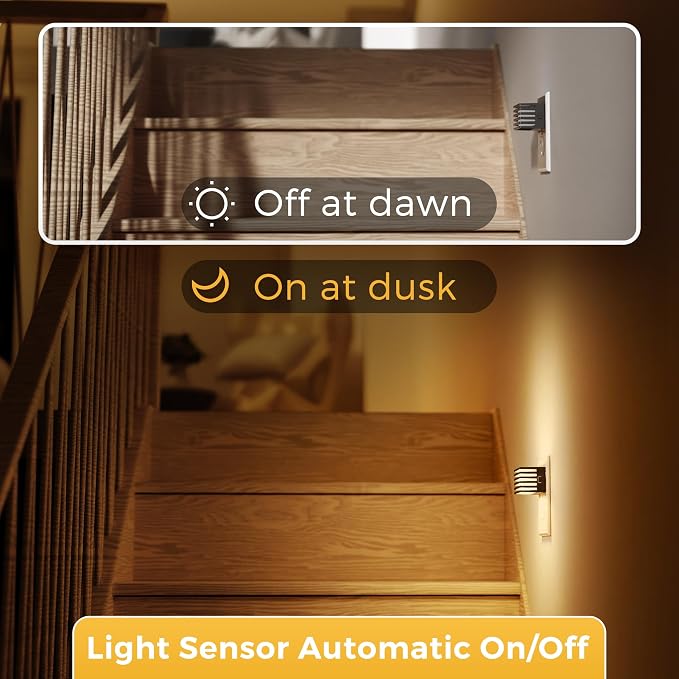 L LOHAS LED Night Lights Plug into Wall, 2 Pack Modern Night Light with Dusk to Dawn Sensor, Dimmable Plug in Night Light, Adjustable Brightness, 3000K Soft White for Bedroom Bathroom Hallway (Black)