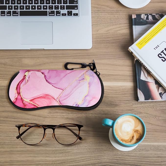 MoKo Sunglasses Soft Case Ultra Light Neoprene Zipper Eyeglass Case for Men Women