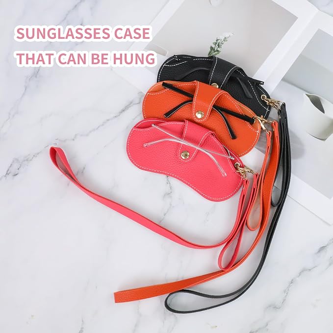 Double Eyeglass Case Soft Dual Glasses Case for Women Men Travel Squeeze Top Sunglasses Cases Eyeglasses Pouch