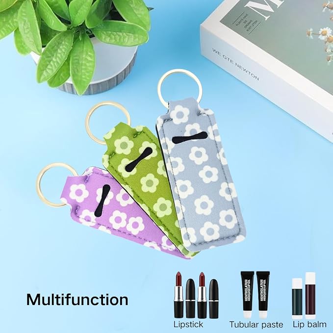 Chapstick Holder Key Chain Lipstick Holder Lip Balm Holder Keychain | Stocking Stuffers Gift, Compatible with Chapstick, Lip Balm and Lipstick, Bag Charm Accessories, Gifts for Women Friend