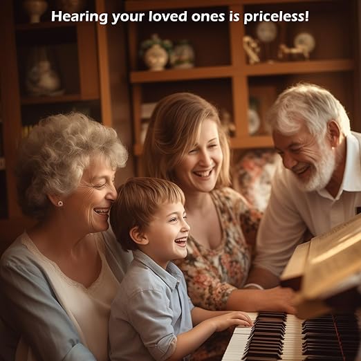 Hearing Aids for Seniors Rechargeable, OTC Behind-The-Ear BTE Ear Aid Buds Earbuds Not Amplifiers Adult Women Men, Sound Aides for Elderly Hearing Loss, Invisible Noise Cancelling