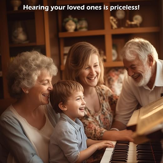 Hearing Aids for Seniors Rechargeable, OTC Behind-The-Ear BTE Ear Aid Buds Earbuds Not Amplifiers Adult Women Men, Sound Aides for Elderly Hearing Loss, Invisible Noise Cancelling