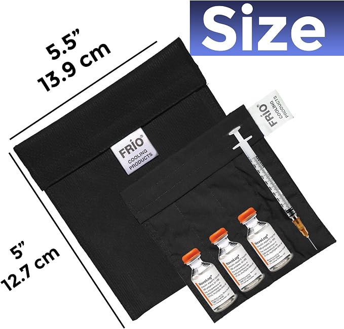 FRIO Cooling Wallet - Insulin & GLP-1 Cooler for 45+ Hours - Black - Small