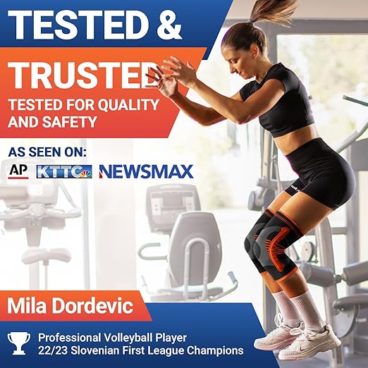 DR. BRACE ELITE Knee Brace with Size Stabilizer (2 Pack) Knee Brace for Women & Men, Workout, Sports, Daily Knee Compression Sleeve for Maximum Knee Pain Support & Fast Recovery (Mars, X-Large) 2