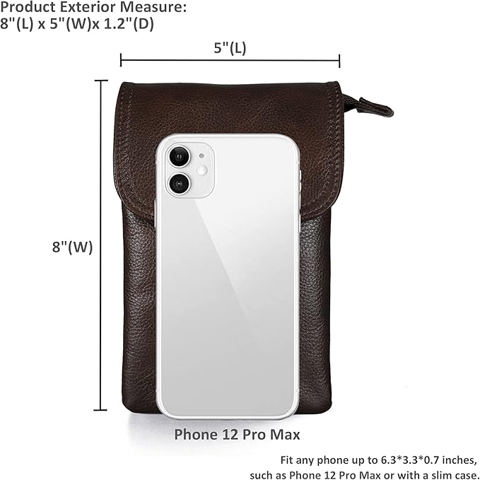 befen Genuine Leather Small Crossbody Bags for Women Cell Phone Travel Bag | Soft Real Leather, Adjustable Shoulder Strap, Card Slots, Compact Size, Daily Travel Shopping Outing Use, Phone Purse
