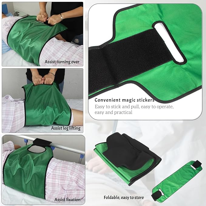 Patient Transfer Sling,Lift Assist Gait Belt, Patient Lift Sling Mobility Aid,Transfer Belt for Disabled, Elderly,Patients（Green）