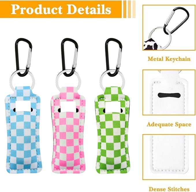 Chapstick Holder Key Chain Lipstick Holder Lip Balm Holder Keychain | Stocking Stuffers Gift, Compatible with Chapstick, Lip Balm and Lipstick, Bag Charm Accessories, Gifts for Women Friend