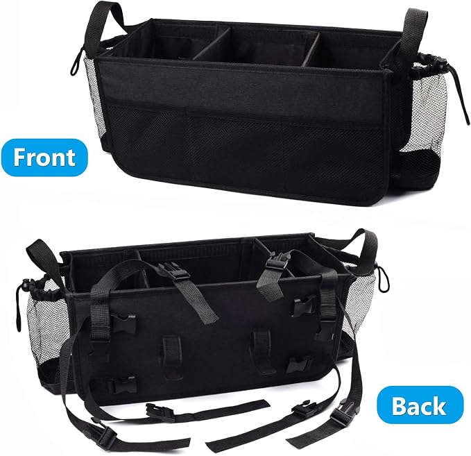 Upgraded Walker Basket Walker Accessories with Cup Holder, Fit for Walker and Roller Walker Baskets Most Walkers- Folding Walker,High-Capacity & Anti-Tip Base-Ideal Elderly Gift for Home